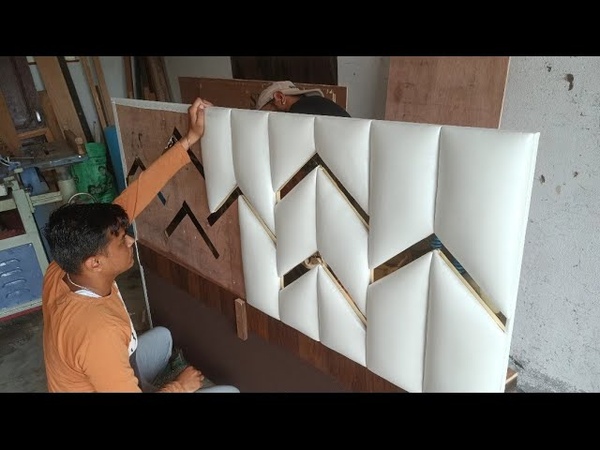 How To Build Bed Back Headboard at Home, , Bed Back Soft Leather Toh Kaise