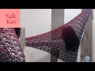 Xale em croch Kiev - Adulto e infantil - Shawl Crochet