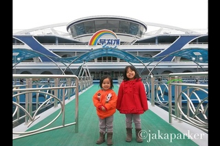 Adelyna Arittaptta in Pyongyang Rainbow Ship, North Korea