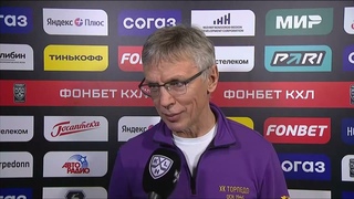 Игорь Ларионов  предматчевое интервью против ХК Спартак в 42-м туре КХЛ-23/24