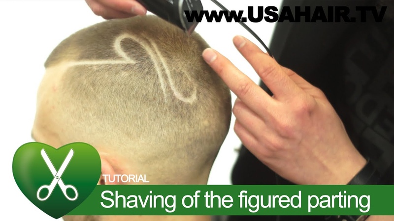 Shaving of the figured parting. parikmaxer TV