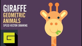 Speed Drawing, How to draw Cute Giraffe, Adobe Illustrator