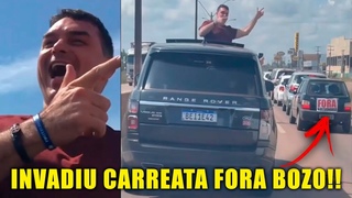 Flavio Bolsonaro INVADE CARREATA e DEBOCHA da Manifestação contra o Pai - Veja vídeo com o flagrante