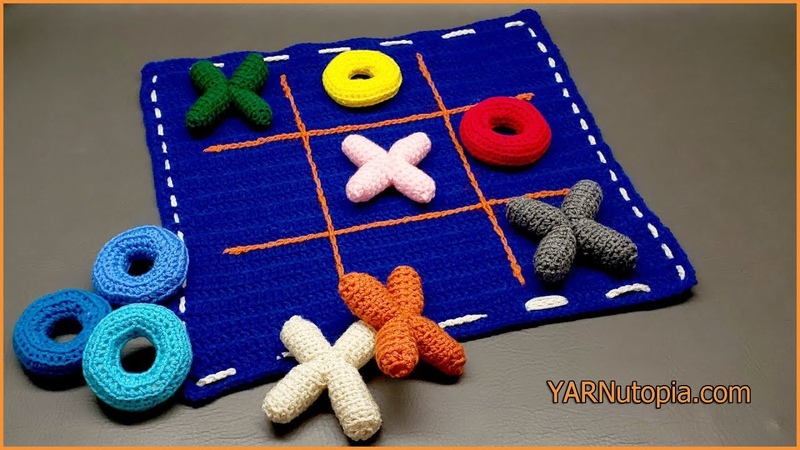 How to Crochet Tutorial: DIY Tic Tac Toe Game and Tote by