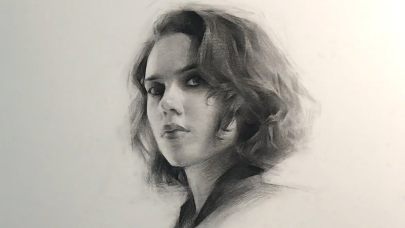 Black Widow Pencil drawing