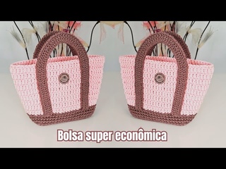 BOLSA DE CROCHÊ FÁCIL E ECONÔMICA USANDO SOBRAS DE FIOS