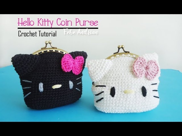 Crochet, , Tutorial Rajut Dompet Koin Hello