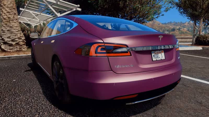GTA 5 mod Tesla Model S review and installation of the mod, 4 K Video