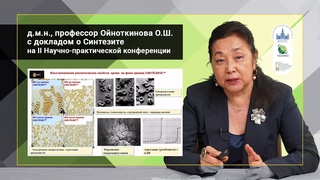 Д.м.н., профессор Ойноткинова О.Ш. с докладом о Синтезите на II Научно-практической конференции
