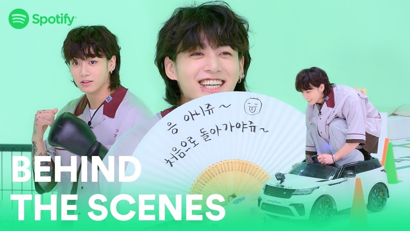 Jung Kook on set with Spotify, Behind the