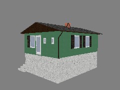 House Small Modest green
