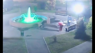 В обновленном сквере города Ликино-Дулево компания взрослых людей вырвала из асфальта лавочки.