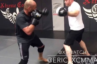 UFC legend & hall of famer Randy Couture ripping Mits with Eric Nicksick at Xtreme Couture