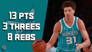 Tidjane Salaun 13 pts 3 threes 8 rebs vs Knicks 2024 Preseason