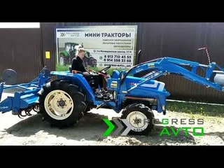 Мини-трактор с фронтальной установкой и фрезой, гидроусилителем руля и реверсом, PROGRESS-AVTO
