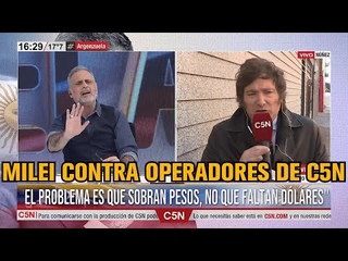 MILEI CRUZÓ FUERTE A LOS OPERADORES DE C5N - Javier Milei con Jorge Rial 5/8/2022