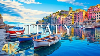 FLYING OVER ITALY  (4K UHD) - Relaxing Music Along With Beautiful Nature Videos - 4K Video HD