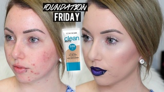 COVERGIRL CLEAN MATTE BB CREAM Acne/Pale Skin | First Impression Review & Demo FOUNDATION FRIDAY