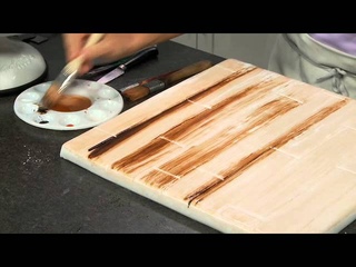 Make fondant look like real wood