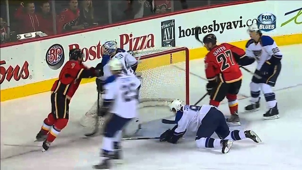 Jake Allen amazing stick save on T. J. Brodie. Feb 15th