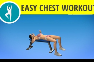 Home Chest Workout for Women - Elastic Band Bench Press