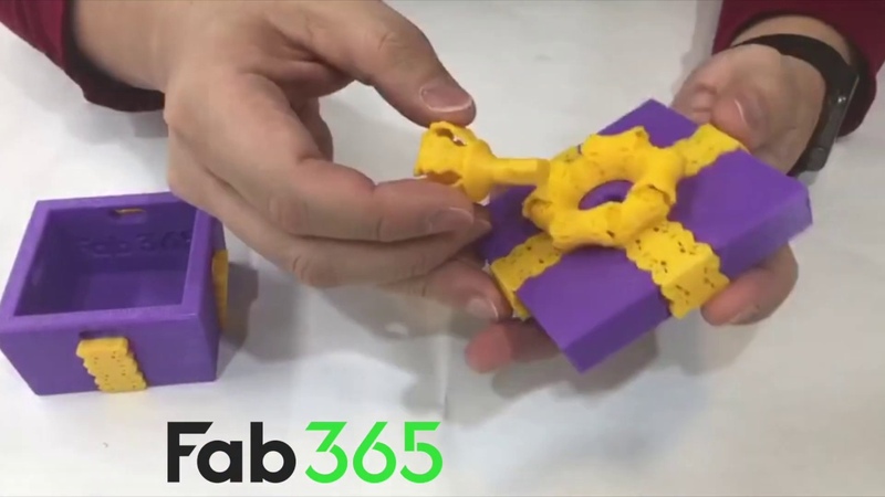 gift box made with 3 D printing long
