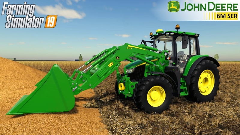 Farming Simulator 19 2020 JOHN DEERE 6 M SERIES Tractor Loads Wheat Into A