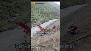 SDA bolt in slope construction site  #rockdrilling