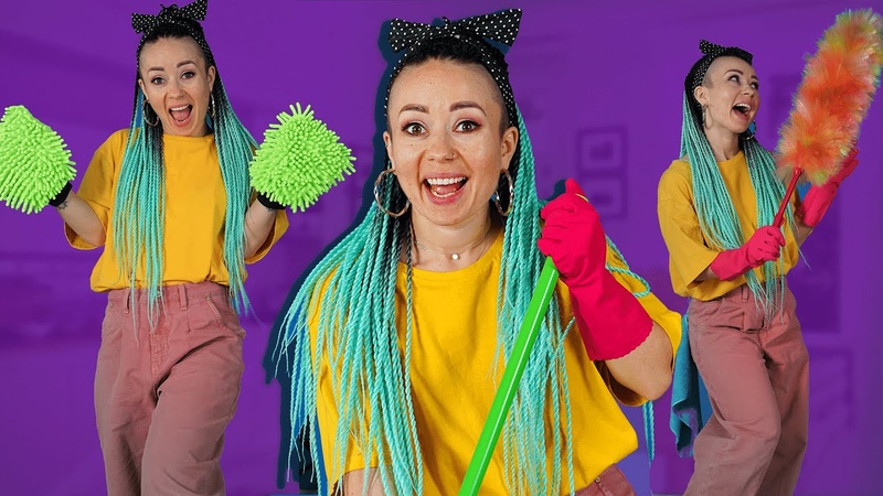 HAPPY CLEANING SONG Tik Tok dances and cleaning hacks by La La Life ( Music